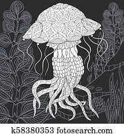 מדוזה, ב, לבן שחור, סיגנון