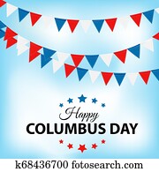 Columbus Day Background. Illustration