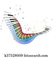 fliegen, regenbogen, klavier fliegen, regenbogen, klavier