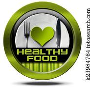 Healthy Food - Green Icon Healthy Food - Green Icon