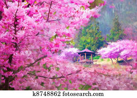 Painting style of landscape Painting style of landscape