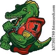 alligator football player alligator football player