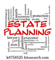 Estate Planning Word Cloud Concept in Red Caps Estate Planning Word Cloud Concept in Red Caps