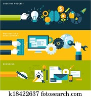 Flat design concepts for design Flat design concepts for design