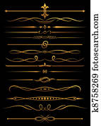Golden borders and dividers Golden borders and dividers