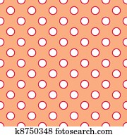 Seamless Polka Dots on Peach Seamless Polka Dots on Peach