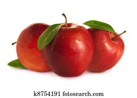Tree red apples with leaves Tree red apples with leaves