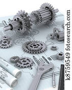 מכני, להנדס, מושג