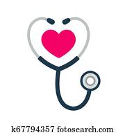 סטטוסקופ, לב, איקון