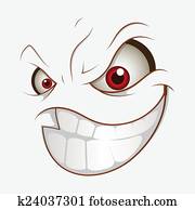 Bad Cartoon Evil Smile Expression Bad Cartoon Evil Smile Expression