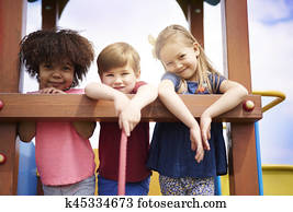 Group of kids on the playground Group of kids on the playground