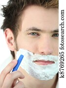 Man shaving Man shaving