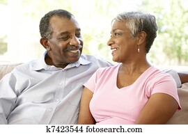 Senior Couple Relaxing At Home Together Senior Couple Relaxing At Home Together