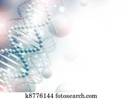 ciência, fundo, com, adn