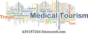 Medical tourism background concept Medical tourism background concept