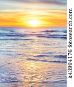 oceânicos, pôr do sol, vertical