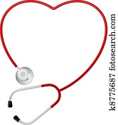Stethoscope heart symbol Stethoscope heart symbol