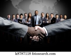 apretón de manos, aislado, en, empresa / negocio