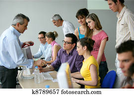 businesspeople on an education training businesspeople on an education training