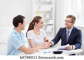 consultor, con, pareja