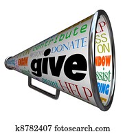 Give Bullhorn Megaphone Plea for Contributions Help Give Bullhorn Megaphone Plea for Contributions Help