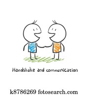 handshake, a, spojenie
