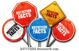 nutrition facts, 3D rendering, rough street sign collection nutrition facts, 3D rendering, rough street sign collection