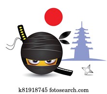 Smiley dressed as ninja Smiley dressed as ninja