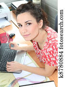 Young woman receptionist