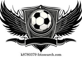 כדור של כדורגל, מקושט, גרפי, וקטור