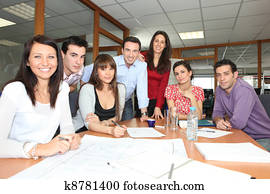 עובדים של משרד, ב, a, פגישה