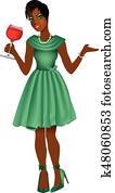 Black Woman Green Dress Black Woman Green Dress