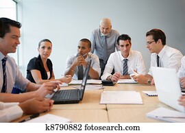 business team on a professional training business team on a professional training