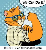 Cat success we can do it Cat success we can do it