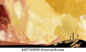 Graphic abstract background Calvary cross yellow Graphic abstract background Calvary cross yellow