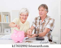 par velho, calculando, moedas