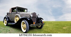 Retro car. Retro car.