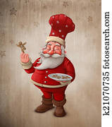 Santa Claus pastry cook Santa Claus pastry cook