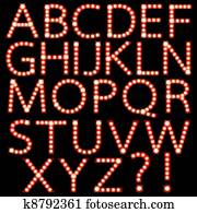 Set of broadway light bulb letters Set of broadway light bulb letters