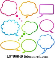 Speech bubbles vector set Speech bubbles vector set