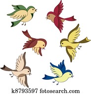 קבע, של, לטוס צפור, ציור היתולי