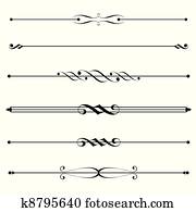 קישוטי, elements,, גבול, ו, עמוד, כללים
