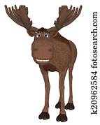 3D cartoon Moose 3D cartoon Moose