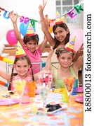 Children at a birthday party Children at a birthday party