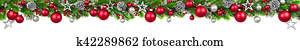 Christmas border on white, extra wide Christmas border on white, extra wide