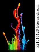 Colorful paint splashing Colorful paint splashing