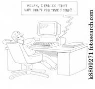 computador, assistente