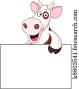 Cow with sign Cow with sign