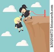 Illustration Helping hand concepts cartoons Illustration Helping hand concepts cartoons