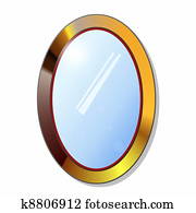 illustration mirror with shadow illustration mirror with shadow